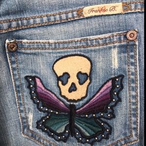 Frankie B Skull Pocket Jeans